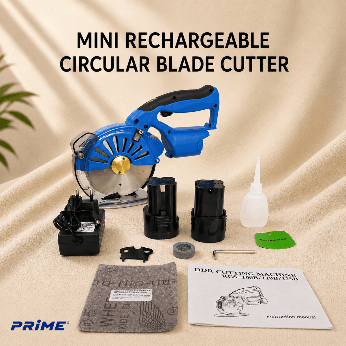 Mini rechargeable circular blade cutter by PRIME