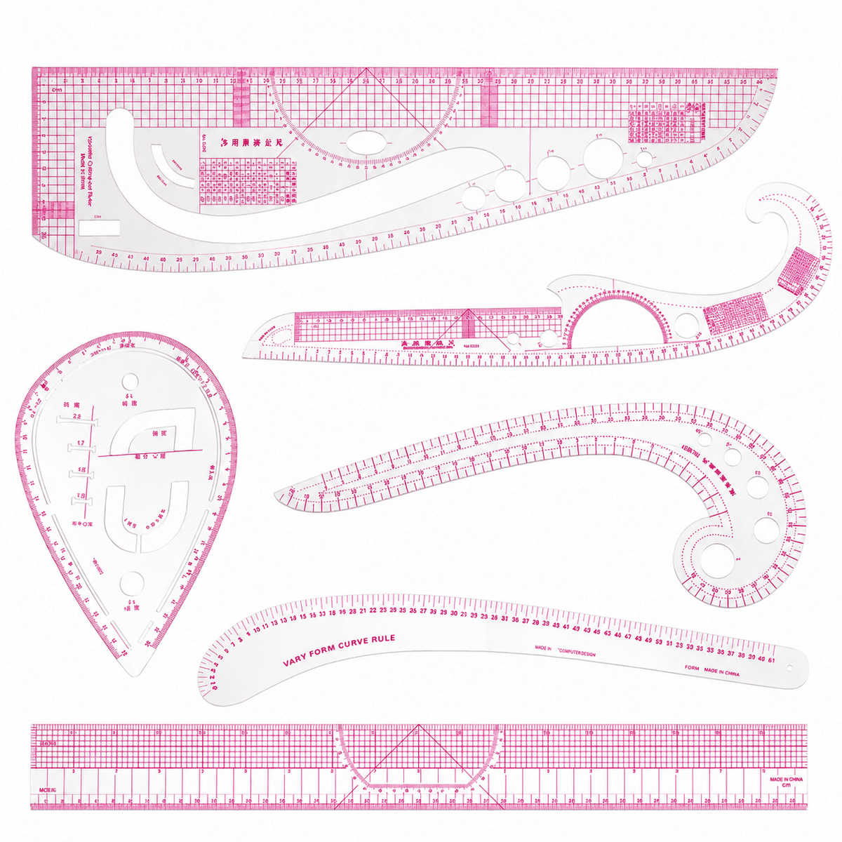 6 pcs ruler set