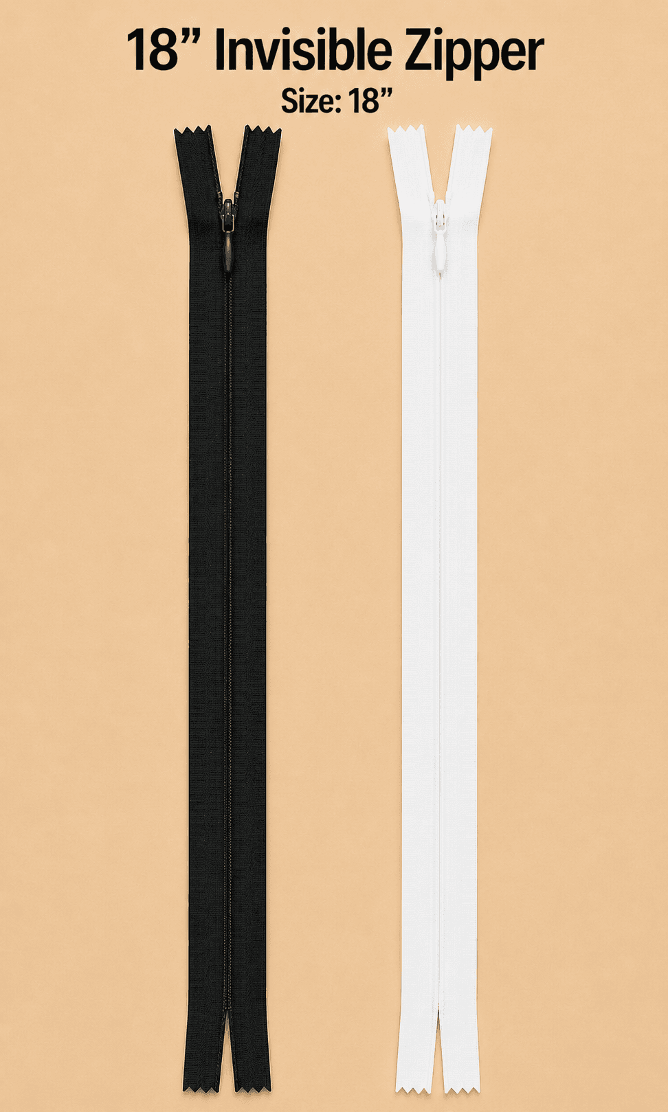 18" Invisible zipper