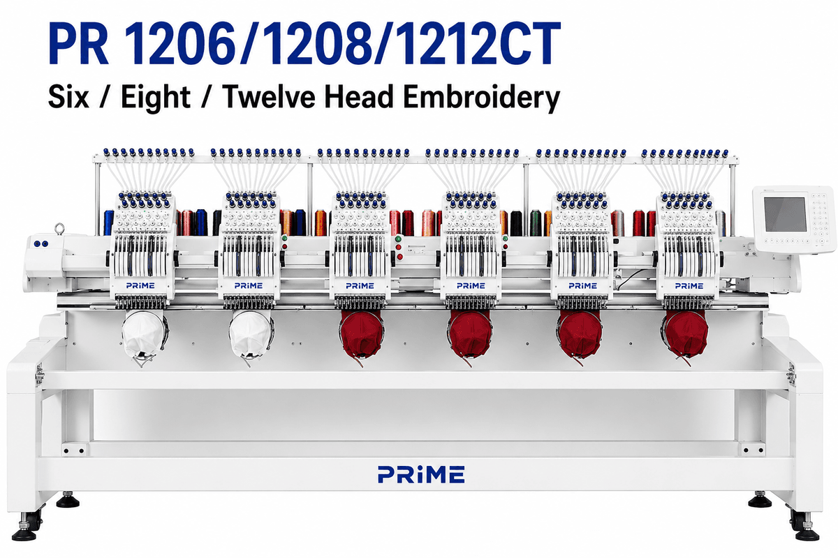 PRiME PR 1206/1208/1212CT — Six / Eight / Twelve Head Embroidery
