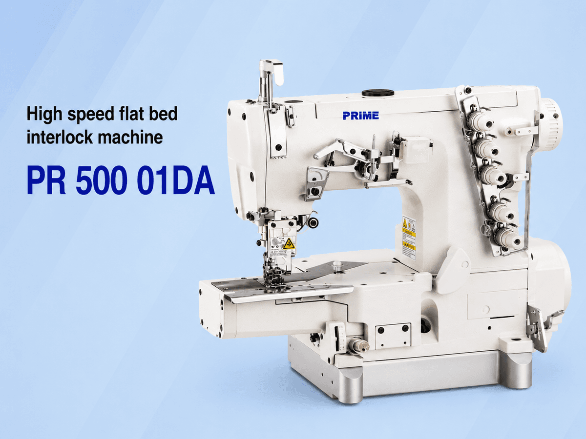 Prime PR 500 01DA — High speed flat bed interlock machine